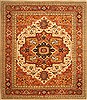 Serapi Beige Hand Knotted 139 X 159  Area Rug 250-30484 Thumb 0