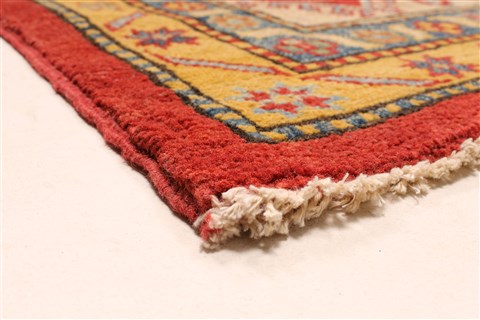 Kazak Orange Hand Knotted 129 X 169 Area Rug 250-30487 Image 9