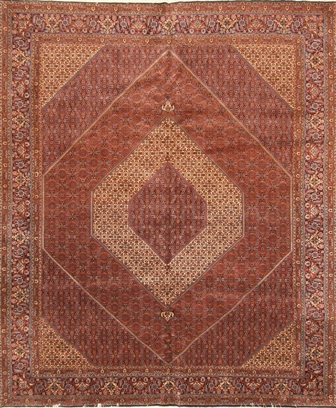 Bidjar Beige Hand Knotted 100 X 122 Area Rug 250-30488 Image 0