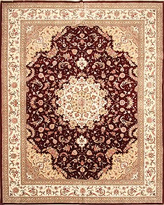 Chinese Tabriz Beige Rectangle 12x15 ft Wool Carpet 30489