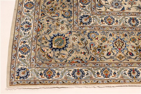 Kashan Blue Hand Knotted 126 X 171 Area Rug 250-30490 Image 11