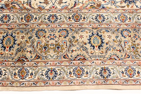 Kashan Blue Hand Knotted 126 X 171 Area Rug 250-30490 Image 1