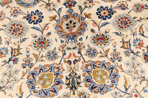 Kashan Blue Hand Knotted 126 X 171 Area Rug 250-30490 Image 2