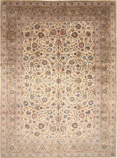 Kashan Blue Hand Knotted 126 X 171 Area Rug 250-30490 Image 0