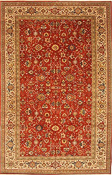 Indian Serapi Red Rectangle 10x14 ft Wool Carpet 30492
