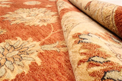 Ziegler Beige Square Hand Knotted 120 X 120 Area Rug 250-30493 Image 1