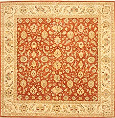 Indian Ziegler Beige Square 9 ft and Larger Wool Carpet 30495