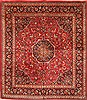 Khorasan Red Square Hand Knotted 118 X 131  Area Rug 250-30496 Thumb 0