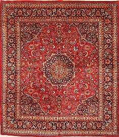Persian Khorasan Red Square 9 ft and Larger Wool Carpet 30496