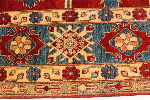 Kazak Red Hand Knotted 1211 X 176 Area Rug 250-30497 Image 2