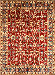Pakistani Kazak Red Rectangle 12x18 ft Wool Carpet 30497