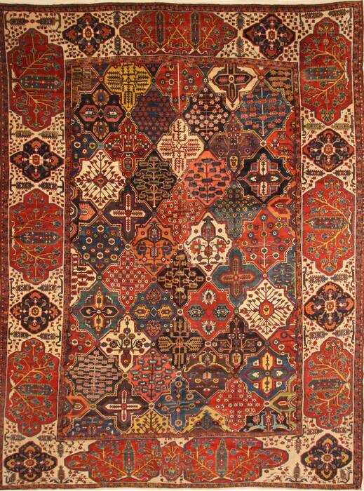 Bakhtiar Multicolor Hand Knotted 123 X 165  Area Rug 250-30499 Image 0