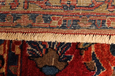 Sarouk Red Hand Knotted 112 X 165 Area Rug 250-30501 Image 10