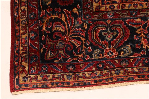 Sarouk Red Hand Knotted 112 X 165 Area Rug 250-30501 Image 6