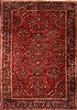 Sarouk Red Hand Knotted 112 X 165  Area Rug 250-30501 Thumb 0