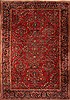 Sarouk Red Hand Knotted 112 X 165 Area Rug 250-30501 Thumb 0