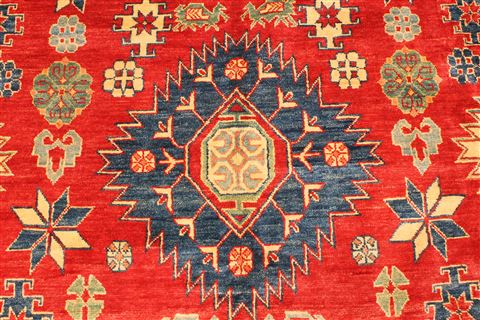 Kazak Red Hand Knotted 1111 X 1510  Area Rug 250-30502 Image 3