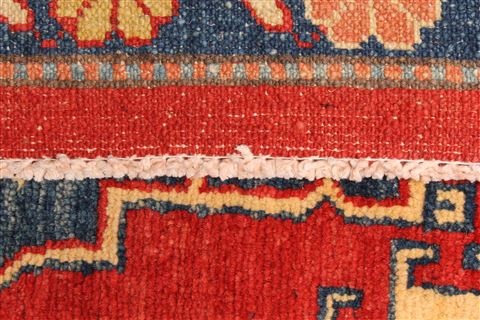 Kazak Red Hand Knotted 1111 X 1510  Area Rug 250-30502 Image 5