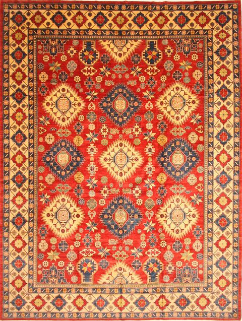 Kazak Red Hand Knotted 1111 X 1510  Area Rug 250-30502 Image 0