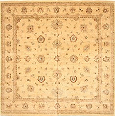 Indian Ziegler Beige Square 9 ft and Larger Wool Carpet 30503
