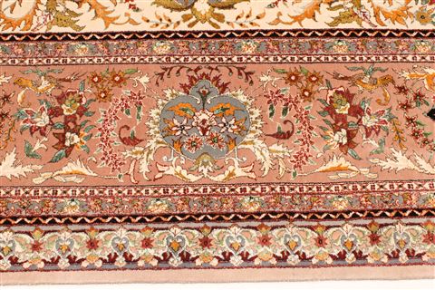 Tabriz Green Hand Knotted 120 X 185 Area Rug 250-30505 Image 9