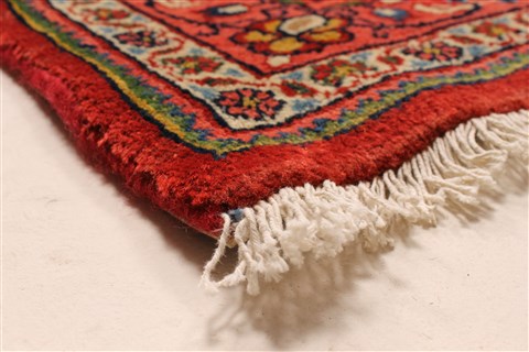Mashad Red Hand Knotted 138 X 205 Area Rug 250-30506 Image 3