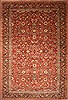 Mashad Red Hand Knotted 138 X 205  Area Rug 250-30506 Thumb 0
