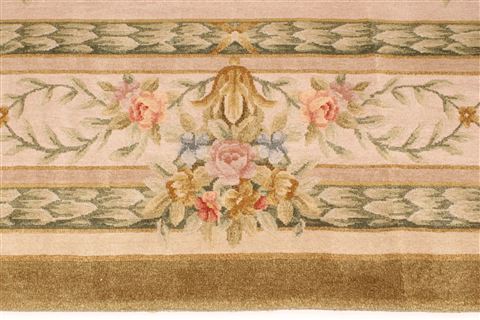 Pishavar Beige Hand Knotted 90 X 120 Area Rug 250-30507 Image 2
