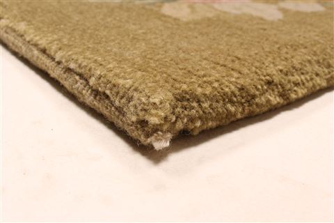 Pishavar Beige Hand Knotted 90 X 120 Area Rug 250-30507 Image 3