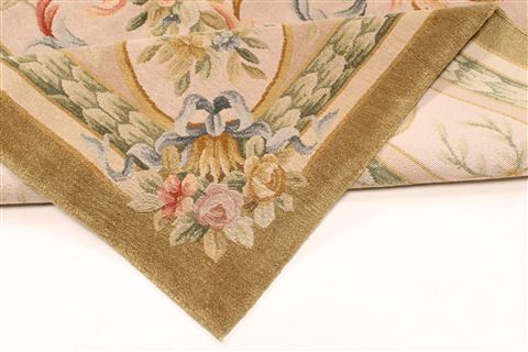 Pishavar Beige Hand Knotted 90 X 120 Area Rug 250-30507 Image 6