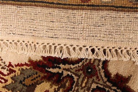 Agra Beige Square Hand Knotted 120 X 120 Area Rug 250-30508 Image 10