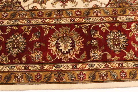 Agra Beige Square Hand Knotted 120 X 120 Area Rug 250-30508 Image 8