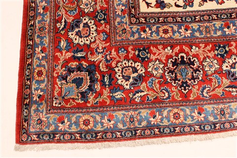 Kashan Blue Hand Knotted 101 X 142 Area Rug 250-30509 Image 12