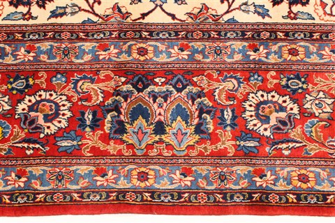 Kashan Blue Hand Knotted 101 X 142 Area Rug 250-30509 Image 2