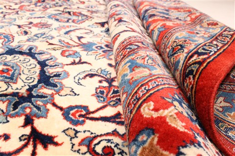 Kashan Blue Hand Knotted 101 X 142 Area Rug 250-30509 Image 7