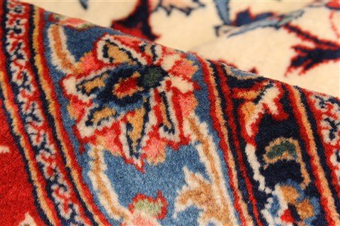 Kashan Blue Hand Knotted 101 X 142 Area Rug 250-30509 Image 9