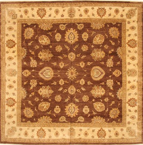 Ghazni Beige Square Hand Knotted 120 X 120 Area Rug 250-30512 Image 0
