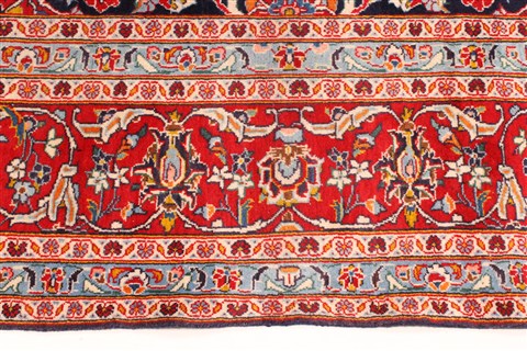 Kashan Red Hand Knotted 80 X 113 Area Rug 255-30514 Image 1