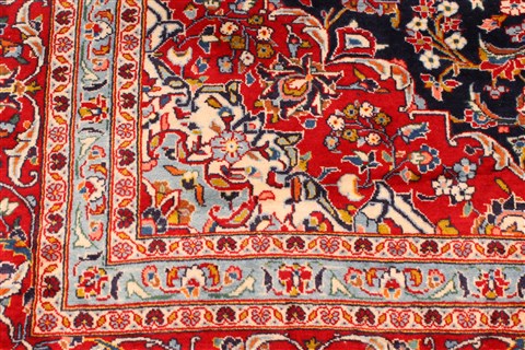 Kashan Red Hand Knotted 80 X 113 Area Rug 255-30514 Image 2