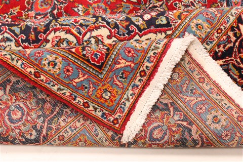 Persian Kashan Red Rectangle 8x11 ft Wool Carpet 30515 | SKU 30515