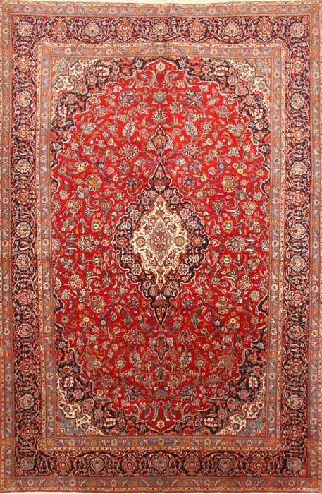 Kashan Red Hand Knotted 80 X 120 Area Rug 255-30515 Image 0