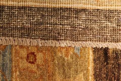 Pishavar Brown Hand Knotted 130 X 165 Area Rug 250-30518 Image 4