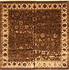 Agra Beige Square Hand Knotted 121 X 122  Area Rug 250-30520 Thumb 0