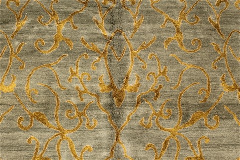 Chobi Green Hand Knotted 139 X 171 Area Rug 250-30523 Image 1