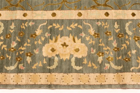 Chobi Green Hand Knotted 139 X 171 Area Rug 250-30523 Image 2