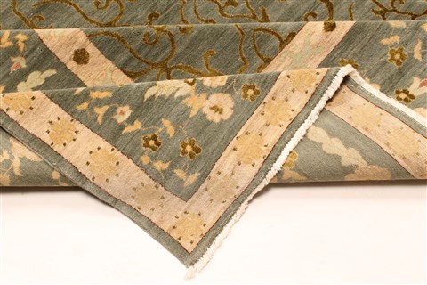 Chobi Green Hand Knotted 139 X 171 Area Rug 250-30523 Image 6