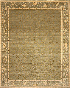 Egyptian Chobi Green Rectangle 13x20 ft and Larger Wool Carpet 30523