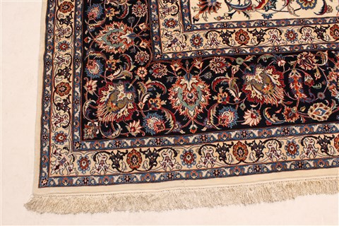 Mashad Blue Hand Knotted 133 X 199 Area Rug 250-30526 Image 3