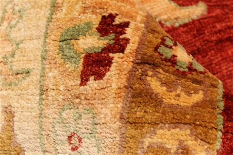 Pishavar Red Hand Knotted 136 X 172 Area Rug 250-30527 Image 10