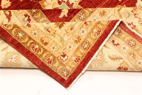 Pishavar Red Hand Knotted 136 X 172 Area Rug 250-30527 Image 6